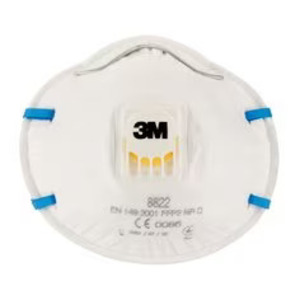 3M Cupped Particulate Respirator 8822, P2, Valved Mask
